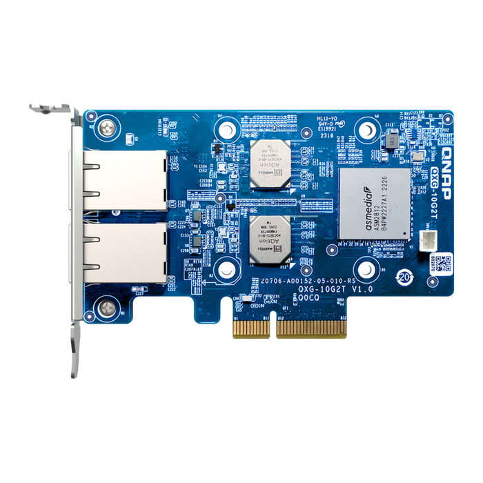 QNAP QXG-10G2T Adaptador y Tarjeta de Red Ethernet 10 GbE con 2 puertos RJ45 QNAP QXG-10G2T Adaptador y Tarjeta de Red Ethernet 10 GbE con 2 puertos RJ45