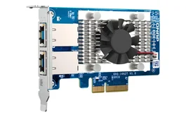 QNAP QXG-10G2T Tarjeta de Red PCIe 10 GbE Dual RJ45 Interna - Controlador Marvell AQtion, Compatible con Windows/Linux