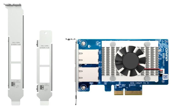 QNAP QXG-10G2T Adaptador y Tarjeta de Red Ethernet 10 GbE con 2 puertos RJ45 QNAP QXG-10G2T Adaptador y Tarjeta de Red Ethernet 10 GbE con 2 puertos RJ45