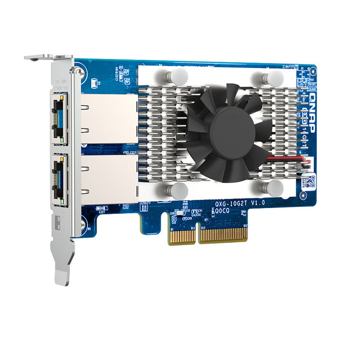 QNAP QXG-10G2T Adaptador y Tarjeta de Red Ethernet 10 GbE con 2 puertos RJ45 QNAP QXG-10G2T Adaptador y Tarjeta de Red Ethernet 10 GbE con 2 puertos RJ45
