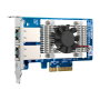 QNAP QXG-10G2T Adaptador y Tarjeta de Red Ethernet 10 GbE con 2 puertos RJ45
