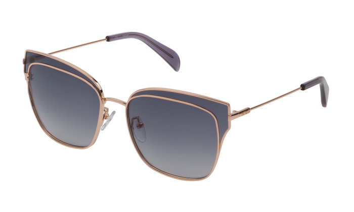 TOUS Gafas de Sol STO385-610300 con Montura Dorada y Cristal Gris Degradada TOUS Gafas de Sol STO385-610300 con Montura Dorada y Cristal Gris Degradada