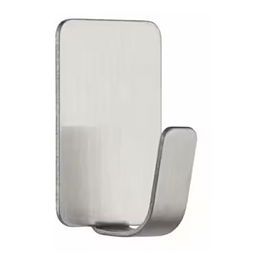 3M Command Gancho de Acero Inoxidable, Pequeño 19x30x15 mm, 17031ss-4, 4 Ud. + 5 Tiras, Carga Máx. 225 gr