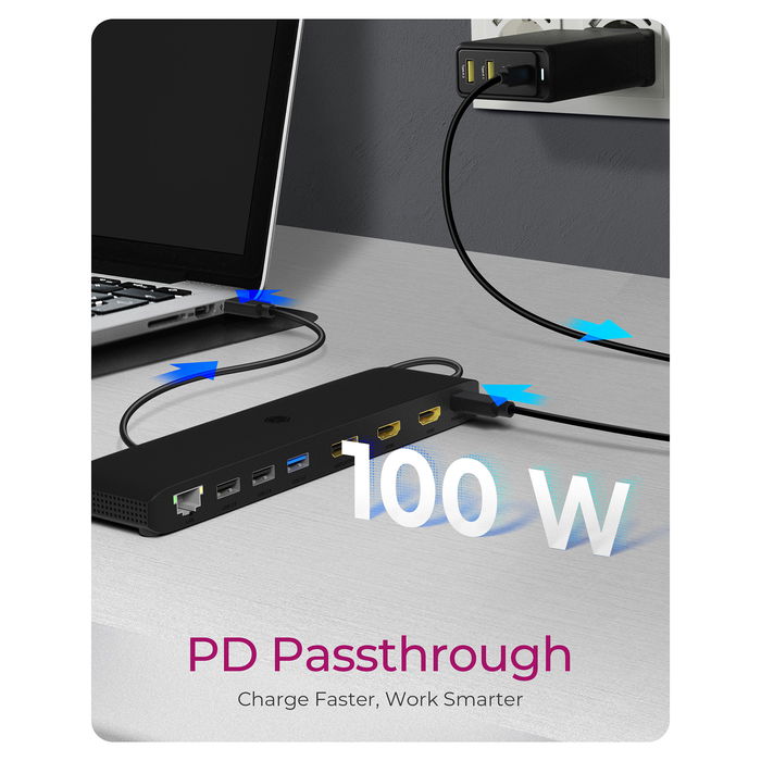 ICY BOX IB-DK2116-C USB-C 11-in-1 PD 100W DockingStation