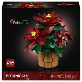 LEGO 10370 Icons Botanicals Flor de Pascua Weihnachtsstern, Juego de Construcción de 608 Piezas para Adultos, Coleccionable, Multicolor