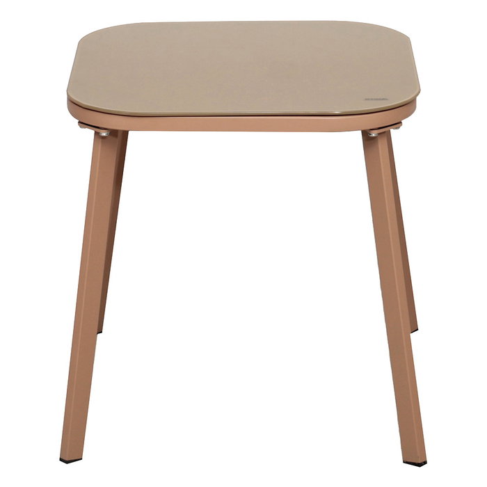 Home Deco Factory Salón de Jardín México Beige - Mesa Reversible Acero Epoxy y Sillas Textileno UV para 2 Personas, Mesa 45x45 cm Home Deco Factory Salón de Jardín México Beige - Mesa Reversible Acero Epoxy y Sillas Textileno UV para 2 Personas, Mesa 45x45 cm