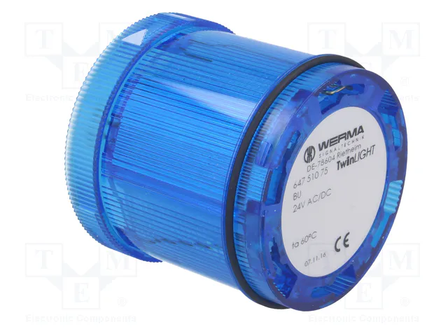 WERMA Señalizador Luminoso LED Azul 24VDC KombiSIGN 72