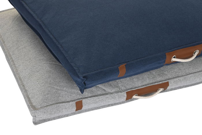 DKD Home Decor Cama para Mascota Azul Marino Gris Claro 68 x 10 x 88 cm (2 Unidades)