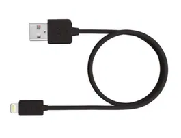 Mediarange Cable USB 2.0 a Lightning, 1 m, Negro, para Carga y Sincronización de iPhone, iPad, iPod