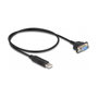 DeLOCK Adaptador USB 2.0 a RS-232 (ST-ST) 0,5m Negro
