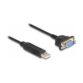 DeLOCK Adaptador USB 2.0 a RS-232 (ST-ST) 0,5m Negro