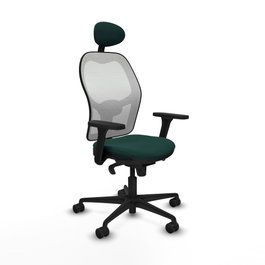 PIQUERAS Y CRESPO Silla de oficina Jorquera Verde botella y Blanco