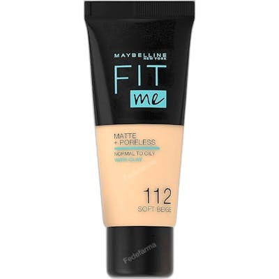Maybelline FIT ME! Foundation matte+poreless 112-soft beige Maybelline FIT ME! Foundation matte+poreless 112-soft beige