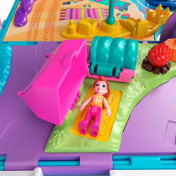 Mattel Polly Pocket Estuche Furgoneta Aventura Animal Jcc22 con Muñecas y Accesorios para Niños +4 Años