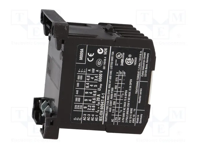 EATON ELECTRIC Contactor DILEM 3-polar 8,8A 24VAC