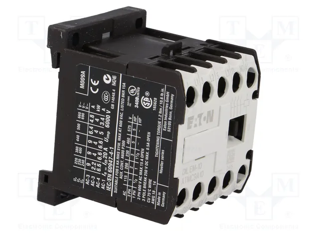 EATON ELECTRIC Contactor DILEM 3-polar 8,8A 24VAC