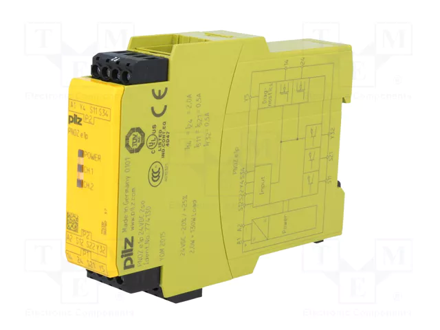 PILZ PNOZ e1p Módulo de automatización relé de seguridad 24VDC