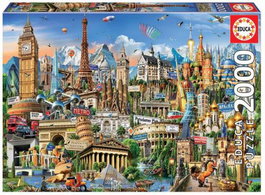 EDUCA BORRAS Simbolos de Europa Puzzle 2000 Piezas