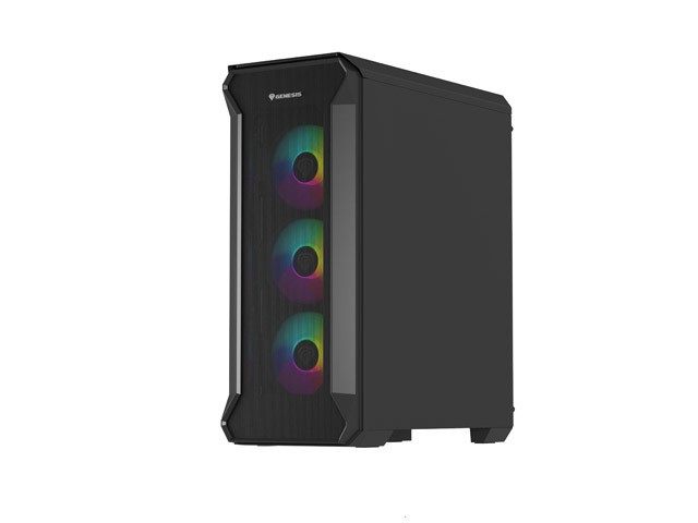 Genesis Irid 505 V2 ARGB Caja Torre Media Negra con Ventana Sin Fuente 4 Ventiladores 120mm ARGB Genesis Irid 505 V2 ARGB Caja Torre Media Negra con Ventana Sin Fuente 4 Ventiladores 120mm ARGB