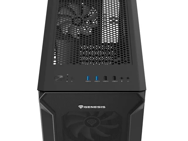 Genesis Irid 505 V2 ARGB Caja Torre Media Negra con Ventana Sin Fuente 4 Ventiladores 120mm ARGB Genesis Irid 505 V2 ARGB Caja Torre Media Negra con Ventana Sin Fuente 4 Ventiladores 120mm ARGB
