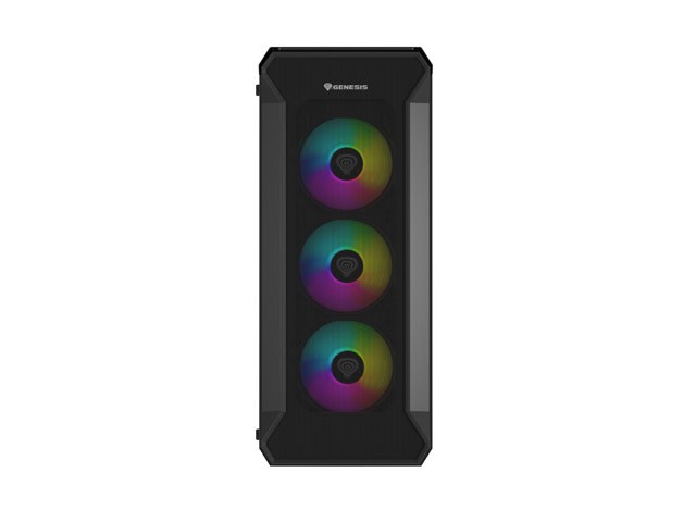 Genesis Irid 505 V2 ARGB Caja Torre Media Negra con Ventana Sin Fuente 4 Ventiladores 120mm ARGB Genesis Irid 505 V2 ARGB Caja Torre Media Negra con Ventana Sin Fuente 4 Ventiladores 120mm ARGB