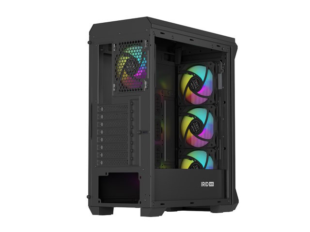 Genesis Irid 505 V2 ARGB Caja Torre Media Negra con Ventana Sin Fuente 4 Ventiladores 120mm ARGB Genesis Irid 505 V2 ARGB Caja Torre Media Negra con Ventana Sin Fuente 4 Ventiladores 120mm ARGB