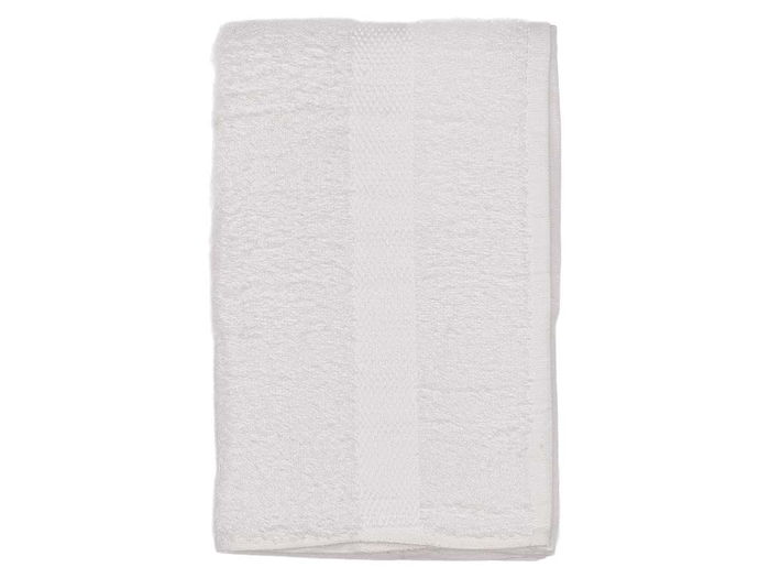 Berilo Toalla de Baño Lisa 80% Algodón 20% Poliéster 400 g, Color Blanco, Medidas 130x70 cm (Abierta) (Set de 12)