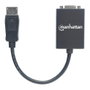 MANHATTAN Convertidor Activo DisplayPort a VGA, Cable 15cm Macho-Hembra, para Conectar PC a Monitores VGA y Proyectores, Máx. 1920x1200, Negro, Referencia DP2VGA2