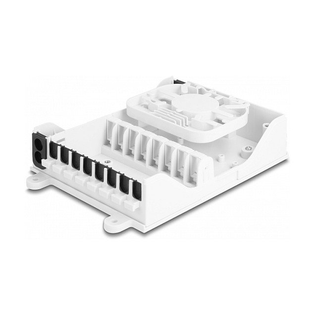 DeLOCK Caja de distribución de fibra óptica FTTH interior 8 puertos blanco