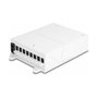 DeLOCK Caja de distribución de fibra óptica FTTH interior 8 puertos blanco