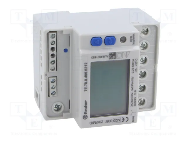 FINDER Controlador para raíl DIN OC IP50 LCD