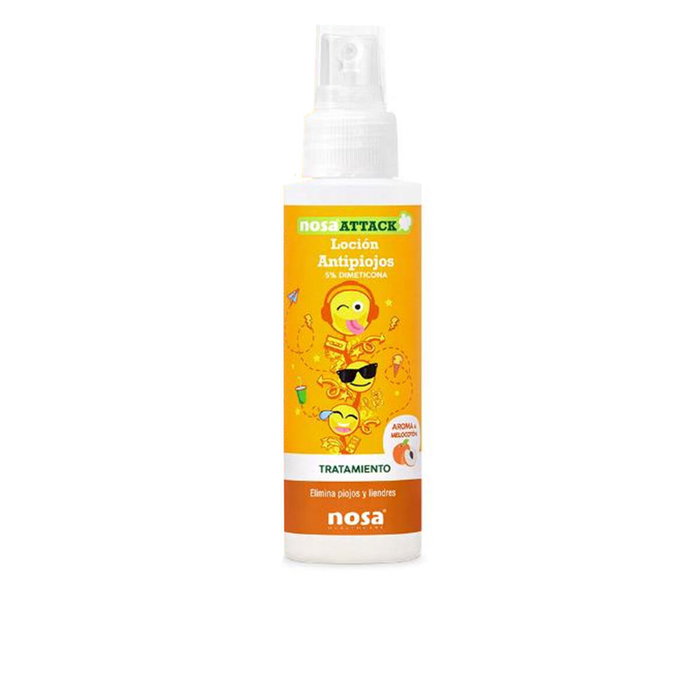 Nosa ATTACK Loción Antipiojos Dimeticona Melocotón 100 ml Nosa ATTACK Loción Antipiojos Dimeticona Melocotón 100 ml