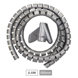 GSC Evolution Organizador de Cables 25mm - 2.5M Gris
