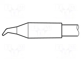 JBC TOOLS Punta de soldadura cono acodado 0,4mm