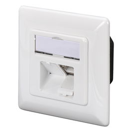 Digitus Toma de Datos Cat6a 2xRJ45 Apantallada Montaje Superficie Blanco