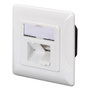 Digitus DN-9007-S-1 Toma de datos Cat6a 2xRJ45 apantallada Blanco