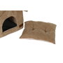 DKD Home Decor Set de 2 Camas tipo Casa en Poliéster Camel y Gris