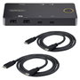 StarTech.com C2-H46-UC2-PD-KVM KVM Switch 2 Ordenadores USB C, 4K 60Hz 4096x2160, HDMI, 4 Puertos USB, PD 100W, Plug and Play, Negro