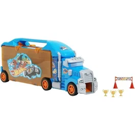 Klein Camión transportador de vehículos de juguete grande Hot Wheels 2474 con accesorios (a partir de 3 años) KLE4009847024749