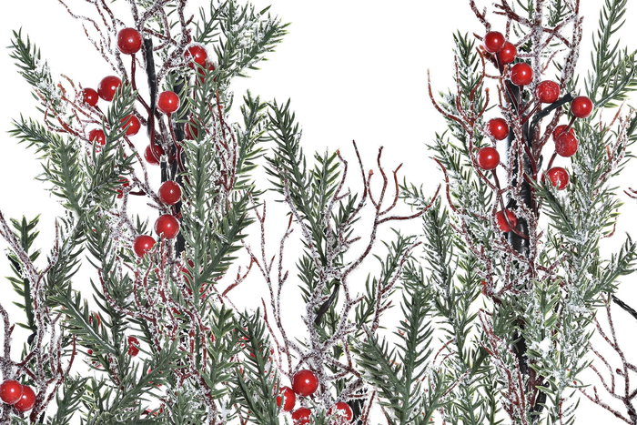 Arbol Navidad Tradicional DKD Home Decor Verde Rojo 12 x 80 x 76 cm