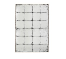 DKD Home Decor Espejo Ventana Desgastado Negro 80x120 cm