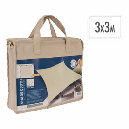 Basics Toldo vela cuadrado beige 3 x 3 m
