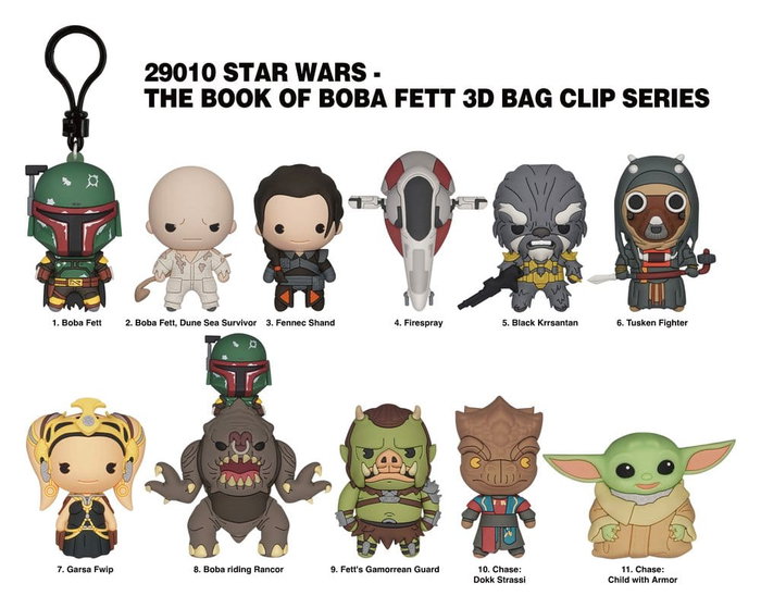 Monogram Int. Star Wars: El libro de Boba Fett 3D Colgantes de PVC Serie 1 Expositor (24)