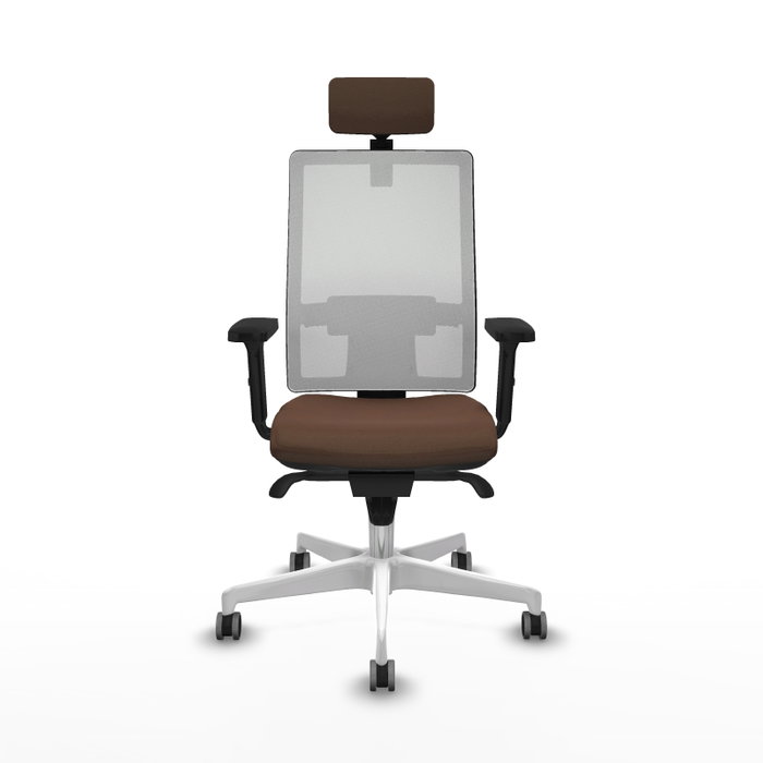 PIQUERAS Y CRESPO Silla de oficina Horna con mecanismo Sincro, Marrón y Blanco PIQUERAS Y CRESPO Silla de oficina Horna con mecanismo Sincro, Marrón y Blanco