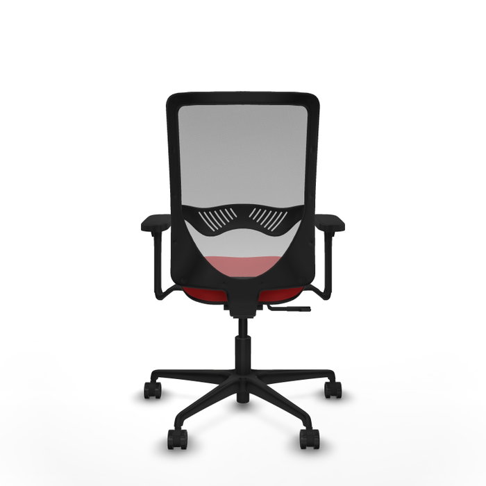 PIQUERAS Y CRESPO Silla de oficina Zulema con mecanismo Sincro, Rojo y Gris