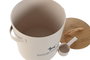 DKD Home Decor Bote de Metal y Bambú de 8L Beige