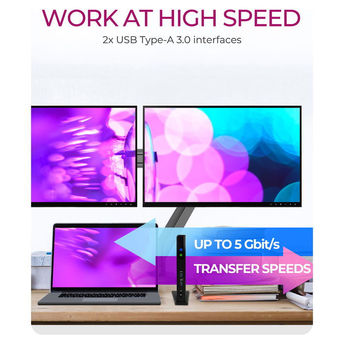 ICY BOX IB-DK2251AC USB-C/USB 3.0 Docking Station 11-en-1 con Múltiples Puertos y Conexiones para Mayor Productividad