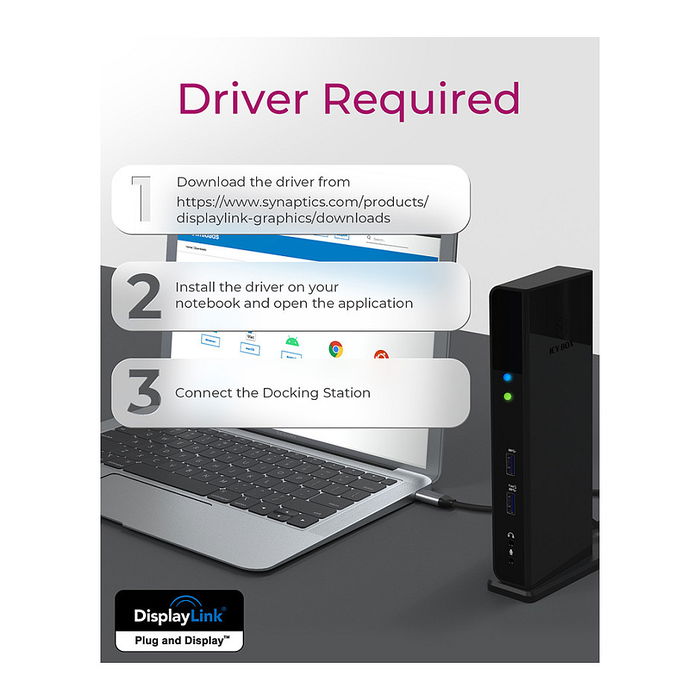 ICY BOX IB-DK2251AC USB-C/USB 3.0 Docking Station 11-en-1 con Múltiples Puertos y Conexiones para Mayor Productividad