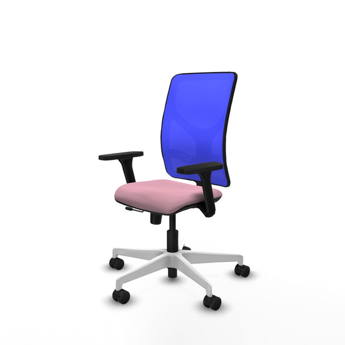 PIQUERAS Y CRESPO Silla de oficina Motilla con mecanismo Sincro/Traslack, Rosa y Azul