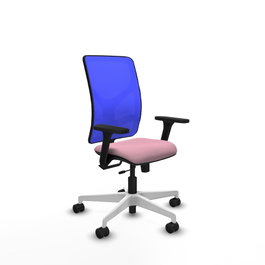 PIQUERAS Y CRESPO Silla de oficina Motilla con mecanismo Sincro/Traslack, Rosa y Azul